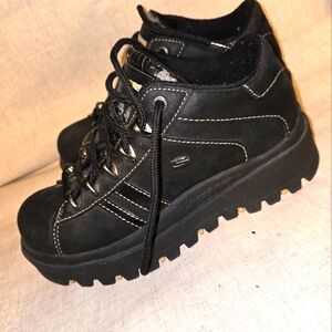 Vintage SKECHERS jammers 6.5 black chunky platform shoes Y2K